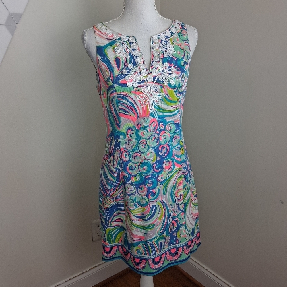 Lilly Pulitzer Gabby Shift Dress Size 4 - Picture 10 of 11
